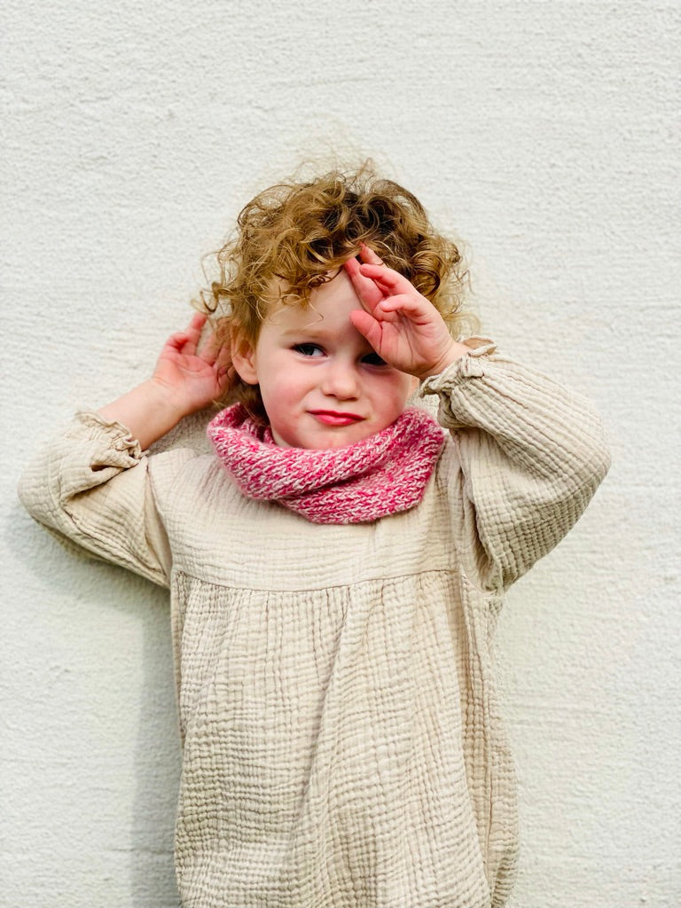 Infinity Scarf- Marled Raspberry