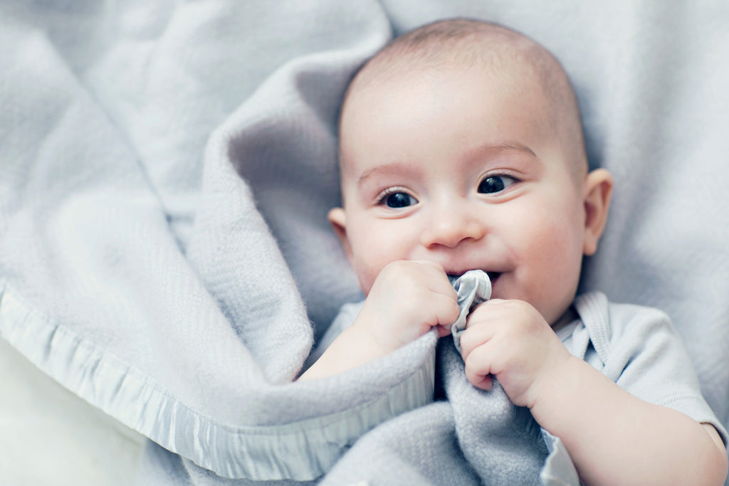 Handwoven Cashmere Blanket, Sky Blue